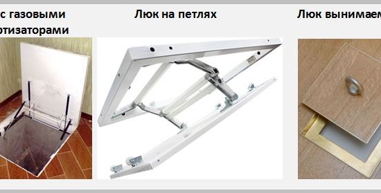 Виды напольных люков