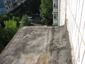 создание уклона балконой плиты
