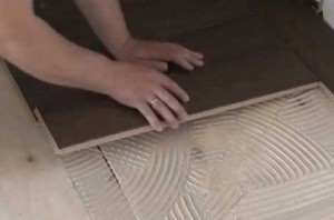 укладка на бетонное основание